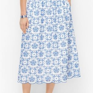 NWOT Talbots Eyelet A-Line Skirt